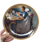 Vintage Norman Rockwell "Working in the Kitchen" Plate (Plate 2601 A) - norman rockwell - Plates - A+ Stuff