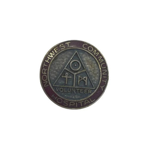 VINTAGE NORTHWEST COMMUNITY HOSPITAL VOLUNTEER CIRCULAR PIN