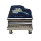 Vintage Occupied Japan Silver/Blue Piano Shaped Trinket Box - A+ Stuff - Collectibles - A+ Stuff
