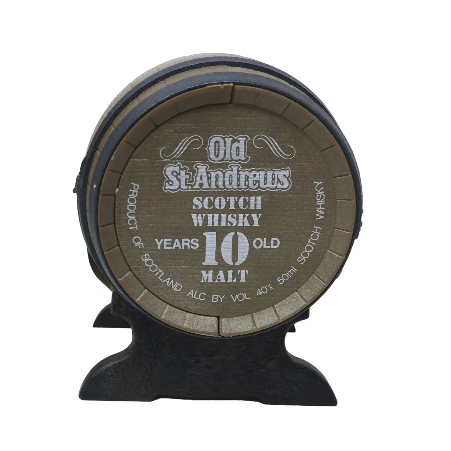 Vintage Old St. Andrews Scotch Wh*sky 10 Year Old Barrel Shaped Mini Bottle - A+ Stuff - Collectibles - A+ Stuff