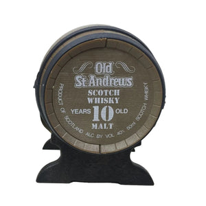 Vintage Old St. Andrews Scotch Wh*sky 10 Year Old Barrel Shaped Mini Bottle