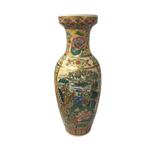 Vintage Oriental Japanese/Chinese Porcelain Ceramic Detailed Vase - A+ Stuff - Vase or Holder - A+ Stuff