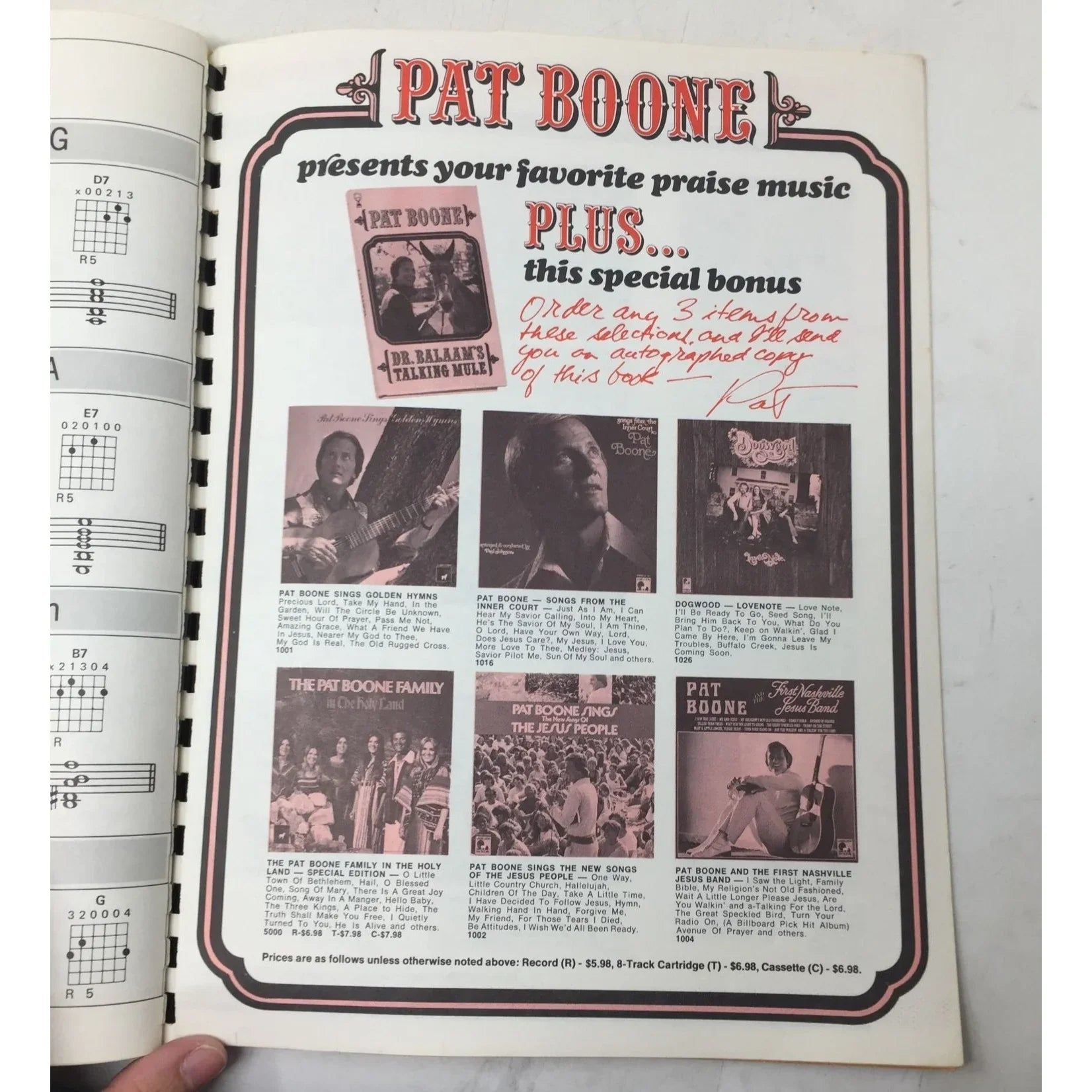Vintage Pat Boone Deluxe Song book - A+ Stuff - Books - A+ Stuff