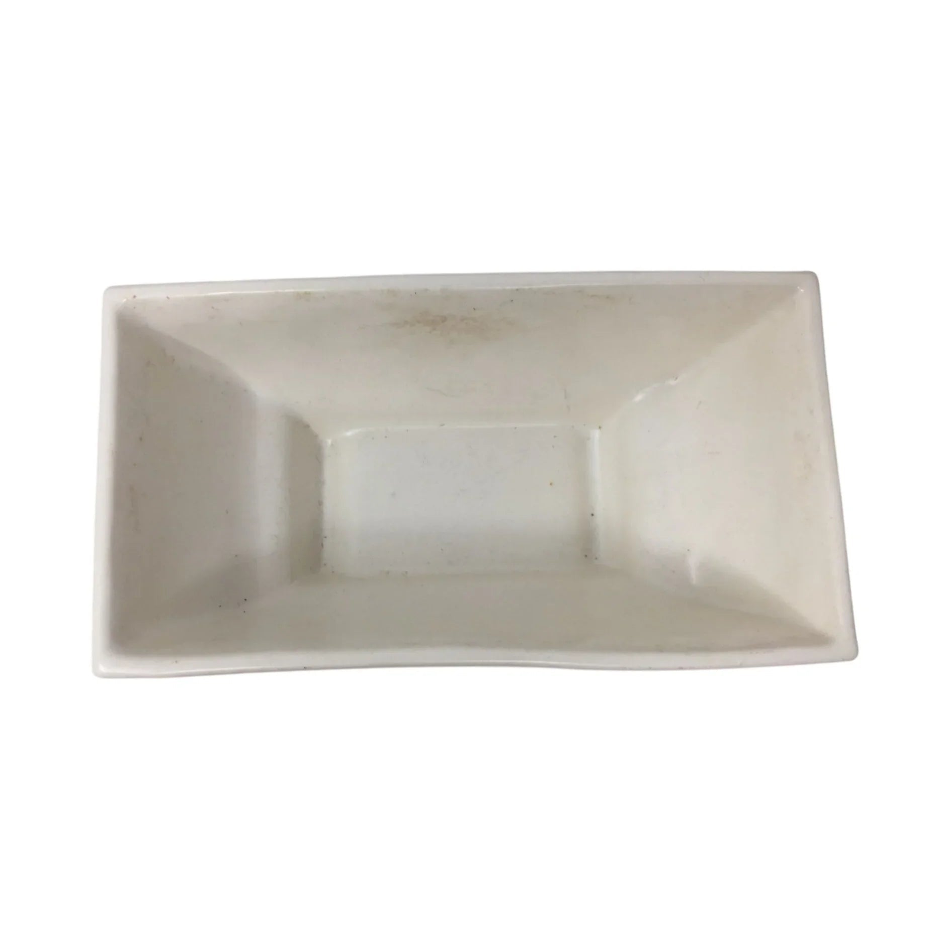 Vintage Patterned White Pottery Footed Planter - A+ Stuff - Vaes or Planter - A+ Stuff