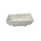 Vintage Patterned White Pottery Footed Planter - A+ Stuff - Vaes or Planter - A+ Stuff