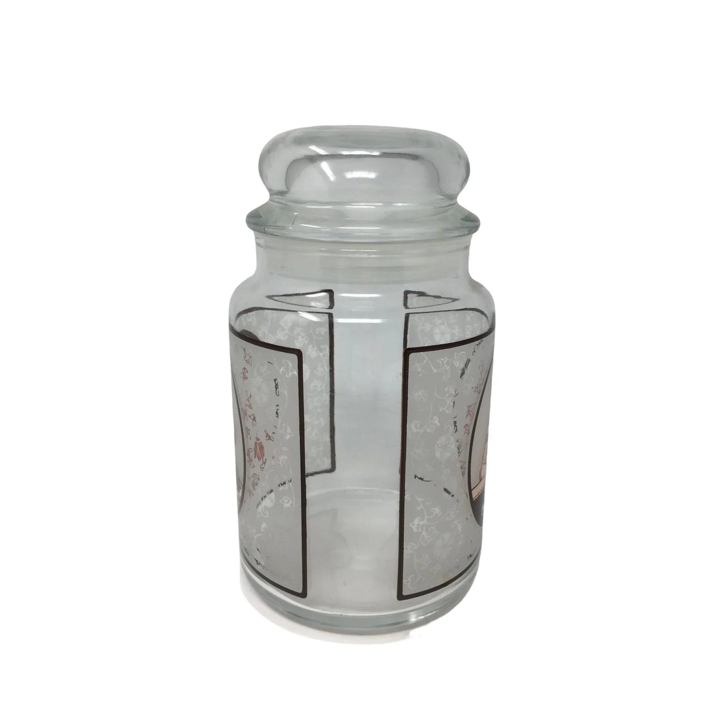 Vintage Pepsi - Cola Ad Lidded Glass Canister Container Jar w/ Gibson Girl - A+ Stuff - Glass - A+ Stuff