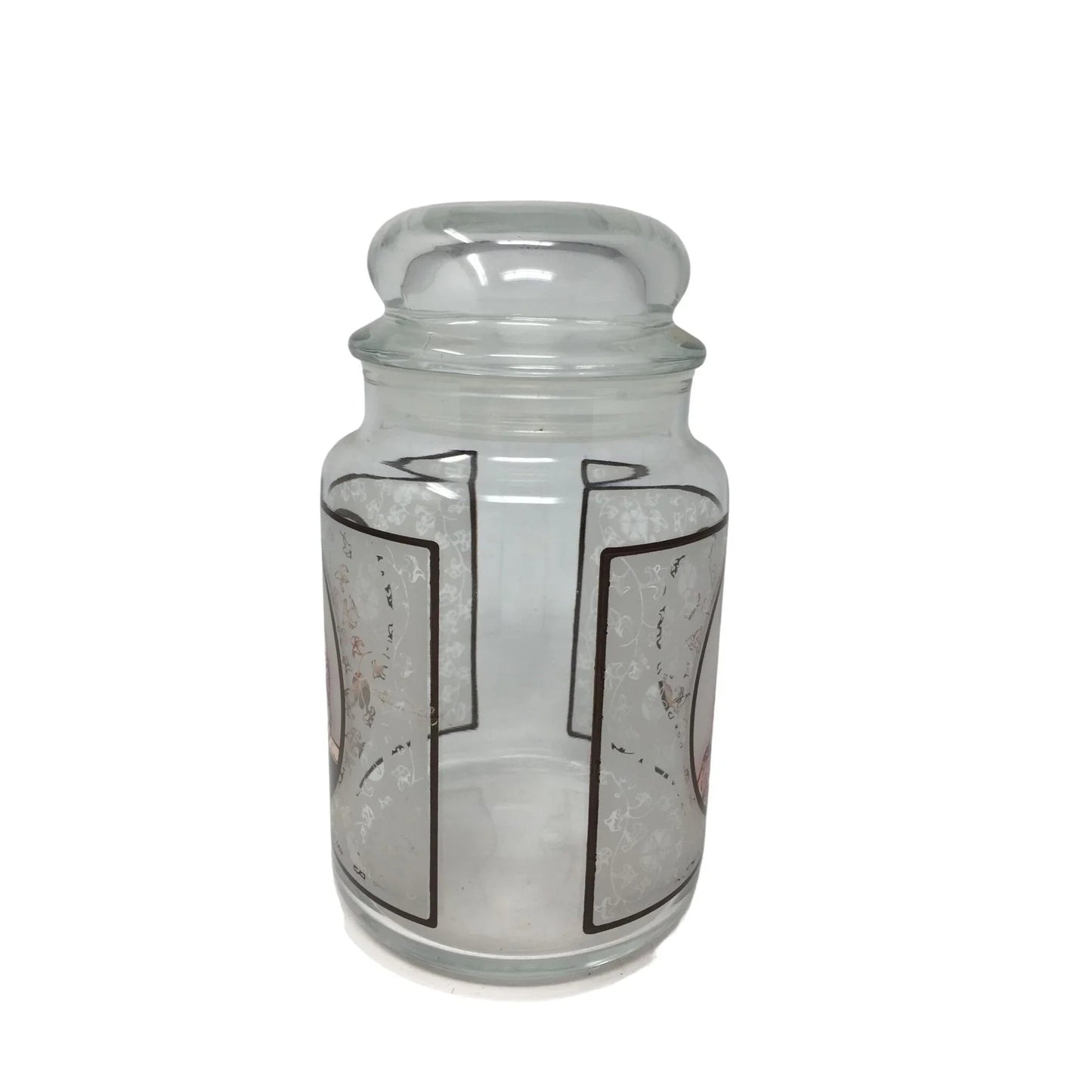 Vintage Pepsi - Cola Ad Lidded Glass Canister Container Jar w/ Gibson Girl - A+ Stuff - Glass - A+ Stuff