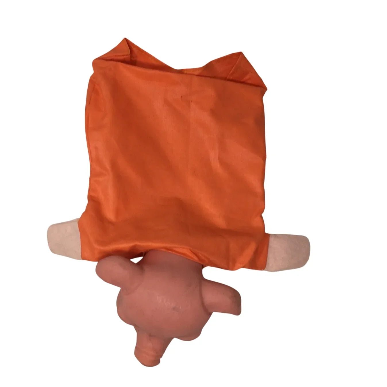 Vintage Pig Hand Puppet Wearing Orange Outfit with Green Clover - A+ Stuff - Puppets & Marionettes - A+ Stuff