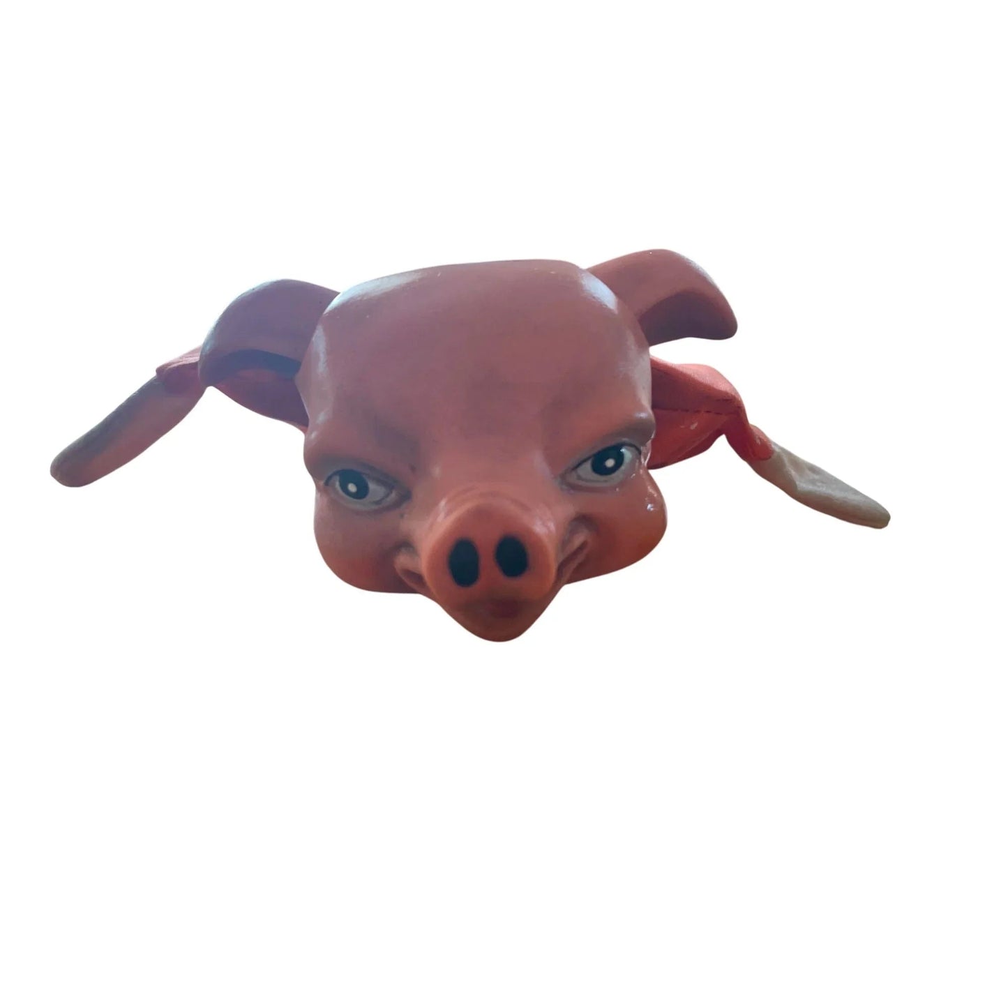 Vintage Pig Hand Puppet Wearing Orange Outfit with Green Three Leaf Clover - A+ Stuff - Puppets & Marionettes - A+ Stuff