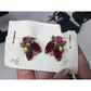 Vintage Pink Marquise Rhinestone Gold Tone Clip On Earrings - A+ Stuff - Earrings - A+ Stuff