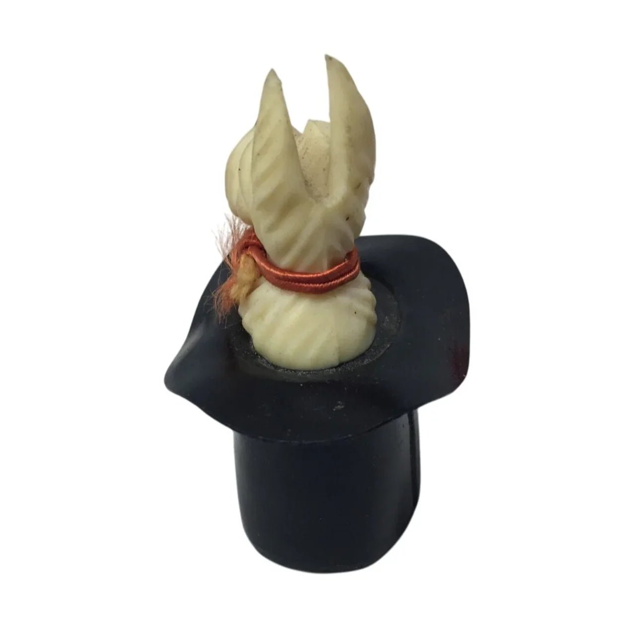 Vintage Plastic White Terrier Dog in Black Top Hat Figurine - A+ Stuff - Figurines - A+ Stuff