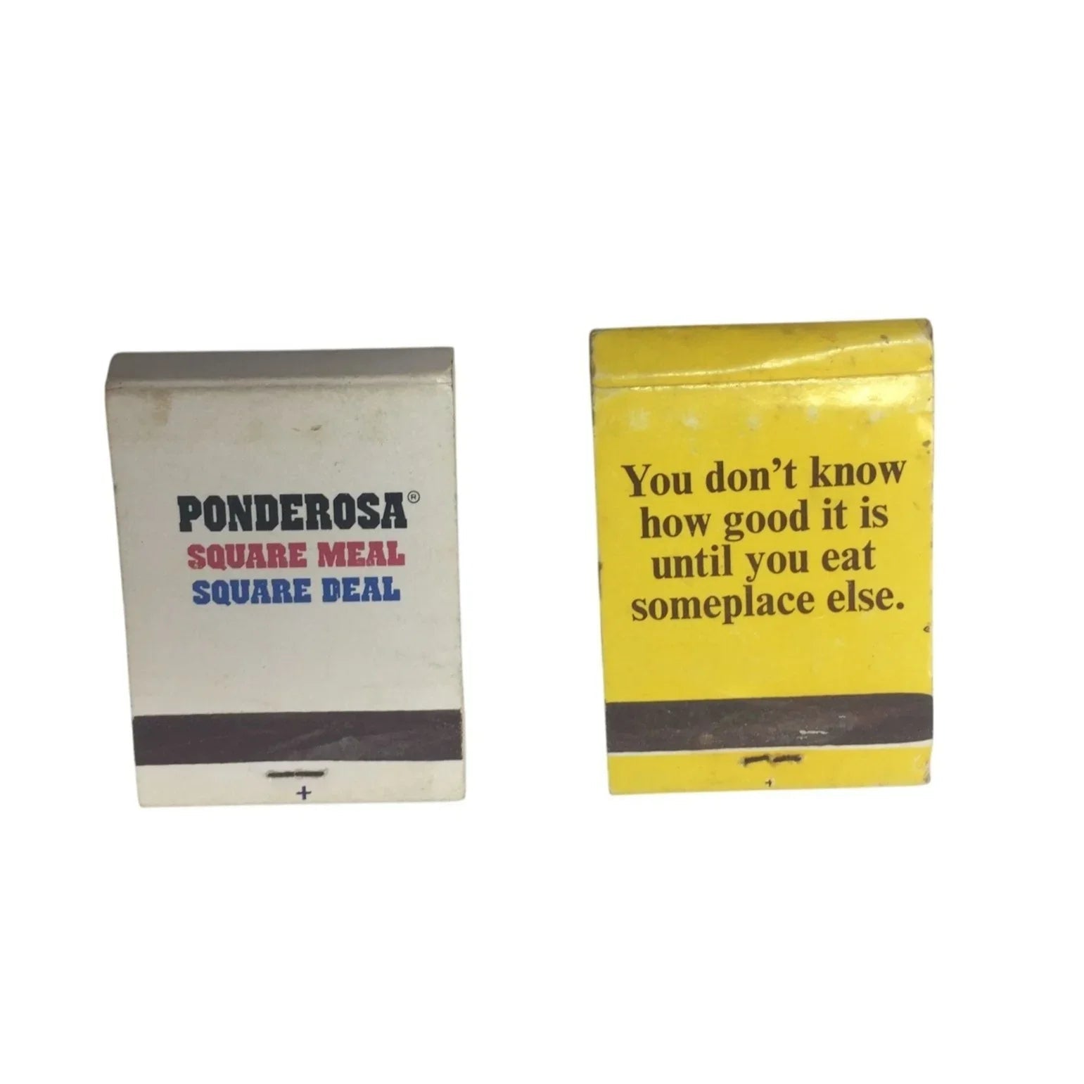 Vintage Ponderosa Square Meal Square Deal Restaurant Souvenir Matchbooks - A+ Stuff - Souvenir - A+ Stuff