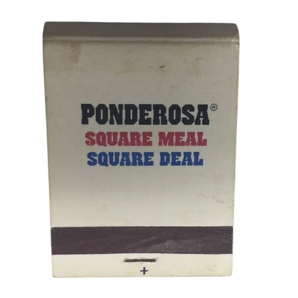 Vintage Ponderosa Square Meal Square Deal Restaurant Souvenir Matchbooks - A+ Stuff - Souvenir - A+ Stuff