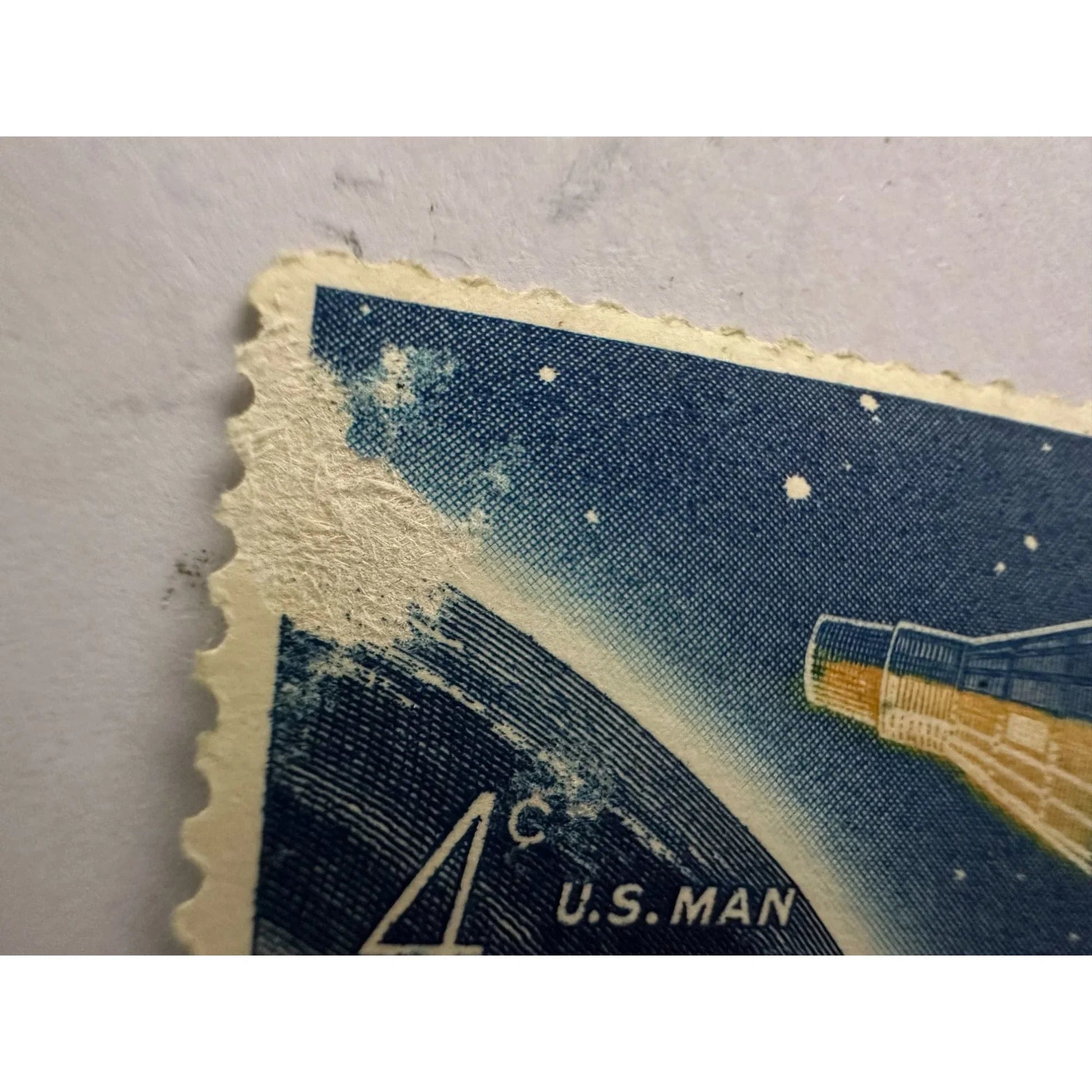 Vintage Postage Stamp - 4 Cent U.S. Man in Space Project Mercury - A+ Stuff - Stamp - A+ Stuff