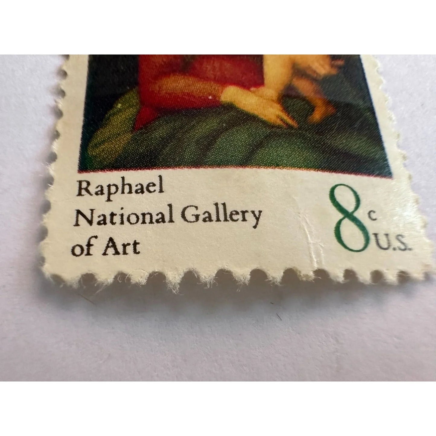 Vintage Postage Stamp - Christmas Raphael National Gallery of Art 8 Cent U.S. - A+ Stuff - Stamp - A+ Stuff