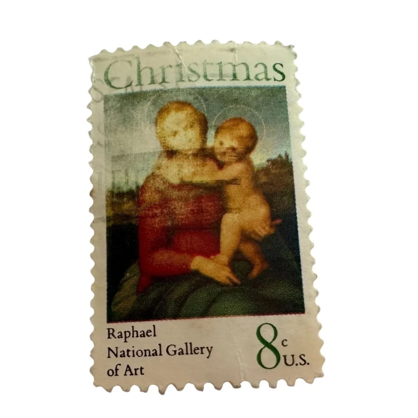 Vintage Postage Stamp - Christmas Raphael National Gallery of Art 8 Cent U.S. - A+ Stuff - Stamp - A+ Stuff