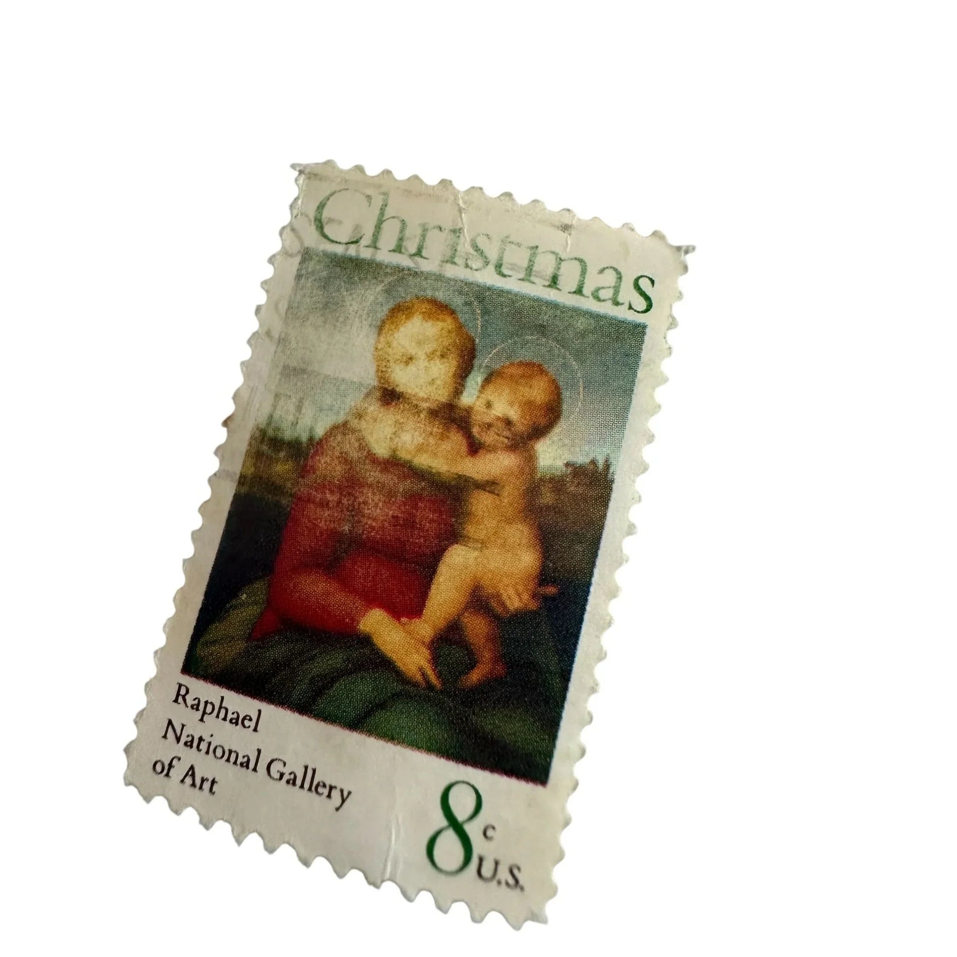 Vintage Postage Stamp - Christmas Raphael National Gallery of Art 8 Cent U.S. - A+ Stuff - Stamp - A+ Stuff