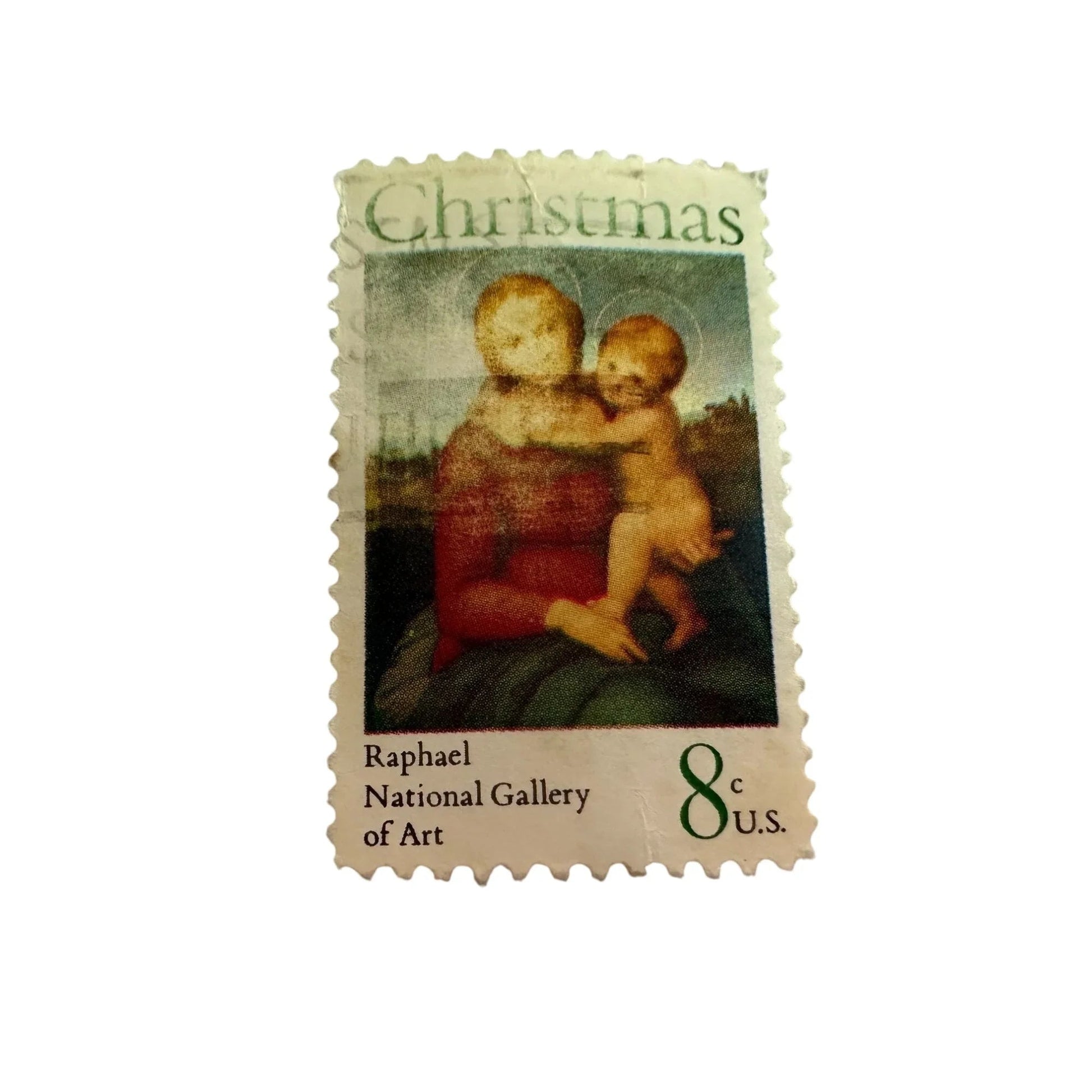 Vintage Postage Stamp - Christmas Raphael National Gallery of Art 8 Cent U.S. - A+ Stuff - Stamp - A+ Stuff