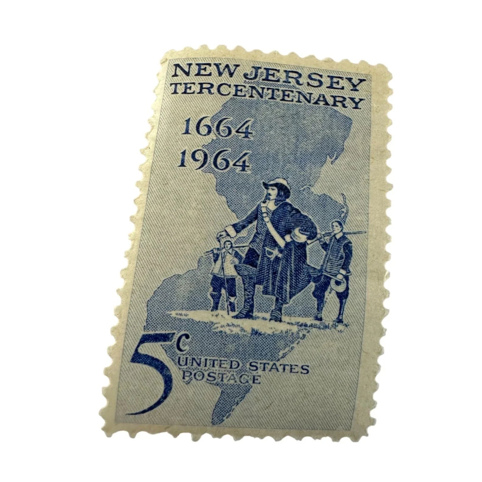 Vintage Postage Stamp - New Jersey Tercentenary 5 Cent United States - A+ Stuff - Stamp - A+ Stuff