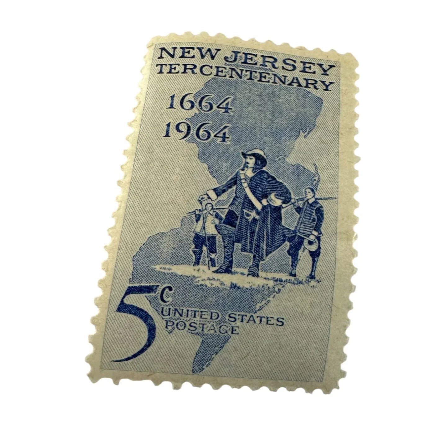Vintage Postage Stamp - New Jersey Tercentenary 5 Cent United States - A+ Stuff - Stamp - A+ Stuff