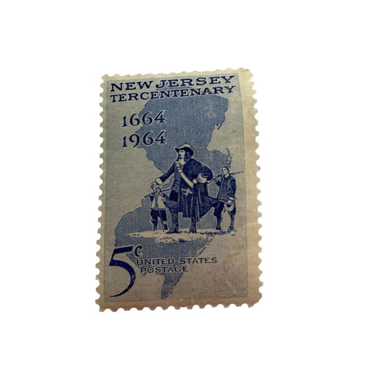 Vintage Postage Stamp - New Jersey Tercentenary 5 Cent United States - A+ Stuff - Stamp - A+ Stuff