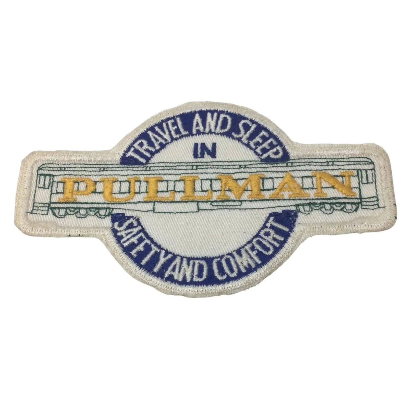 Vintage Pullman Train Embroidery Patch “Travel And Sleep In Safety And Comfort” - A+ Stuff - Collectibles - A+ Stuff