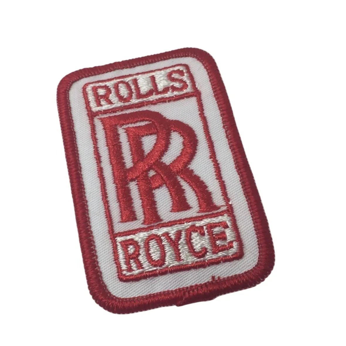 Vintage Red and White Rolls Royce Embroidered Patch - rolls royce - Collectibles - A+ Stuff