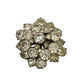 Vintage Rhinestone Cluster Dome Silver Tone Brooch Pin - A+ Stuff - Brooch - A+ Stuff