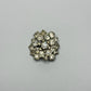 Vintage Rhinestone Cluster Dome Silver Tone Brooch Pin - A+ Stuff - Brooch - A+ Stuff