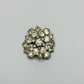 Vintage Rhinestone Cluster Dome Silver Tone Brooch Pin - A+ Stuff - Brooch - A+ Stuff