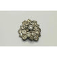 Vintage Rhinestone Cluster Dome Silver Tone Brooch Pin - A+ Stuff - Brooch - A+ Stuff