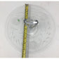 Vintage Round Clear Glass Floral Etched Plate/Platter with Center Handle - A+ Stuff - Plates - A+ Stuff