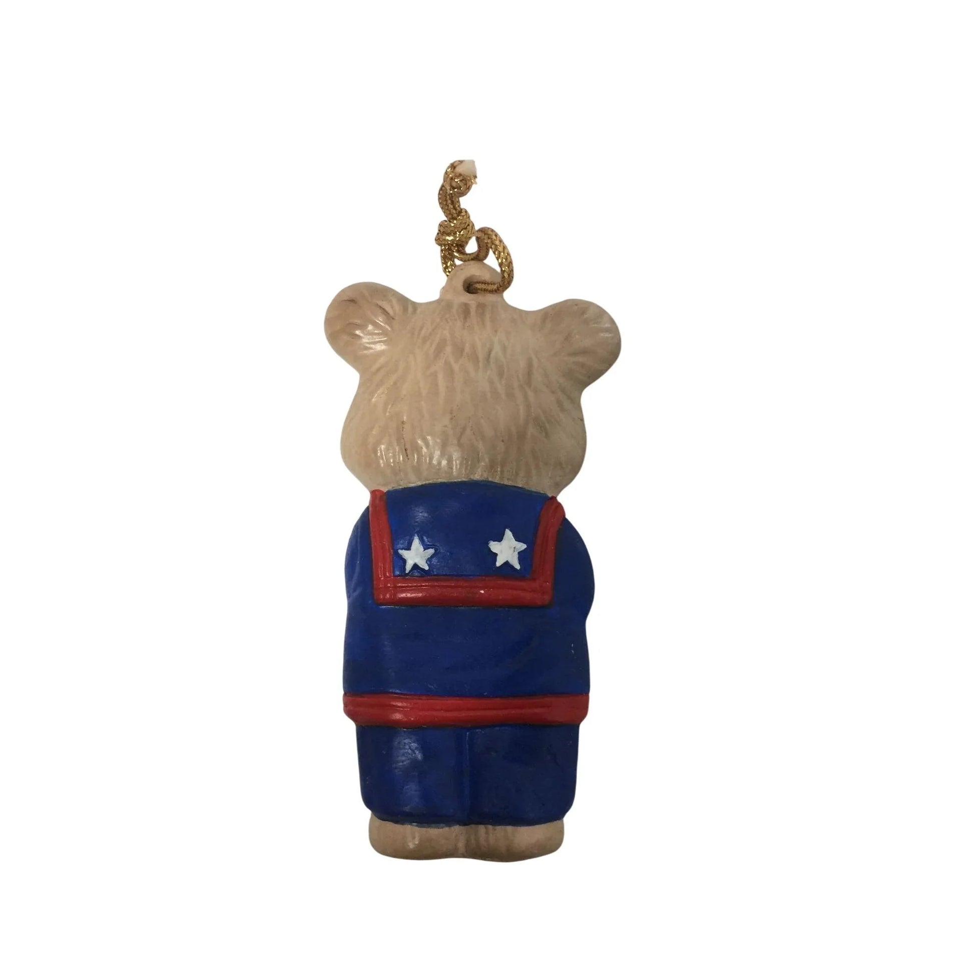 Vintage Sailor Bear holding a Boat Christmas Ornament - about 3.5'' tall - A+ Stuff - Holiday Ornaments - A+ Stuff