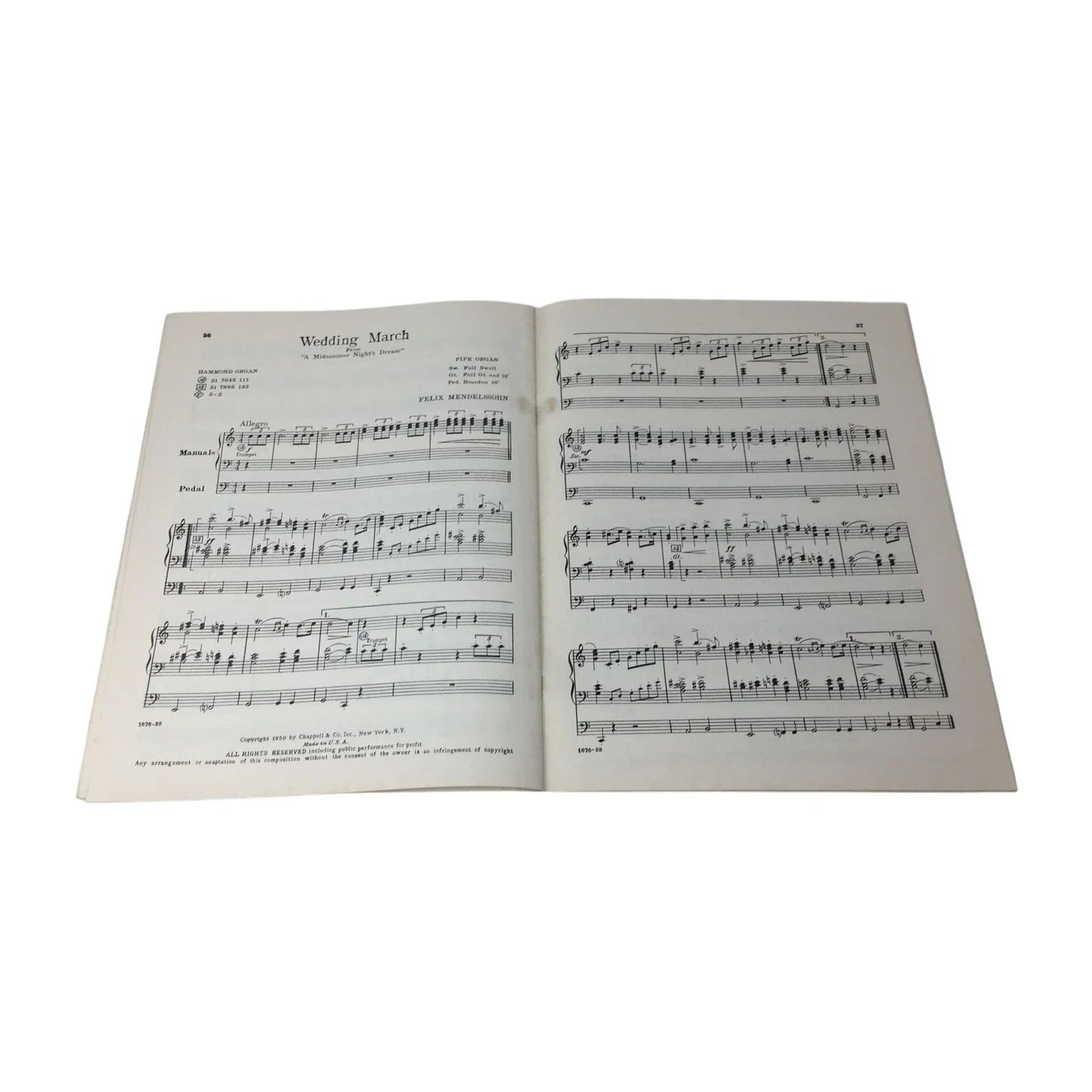 Vintage Sheet Music Book: ''A Bouquet Of Wedding Songs'' - A+ Stuff - sheet music - A+ Stuff