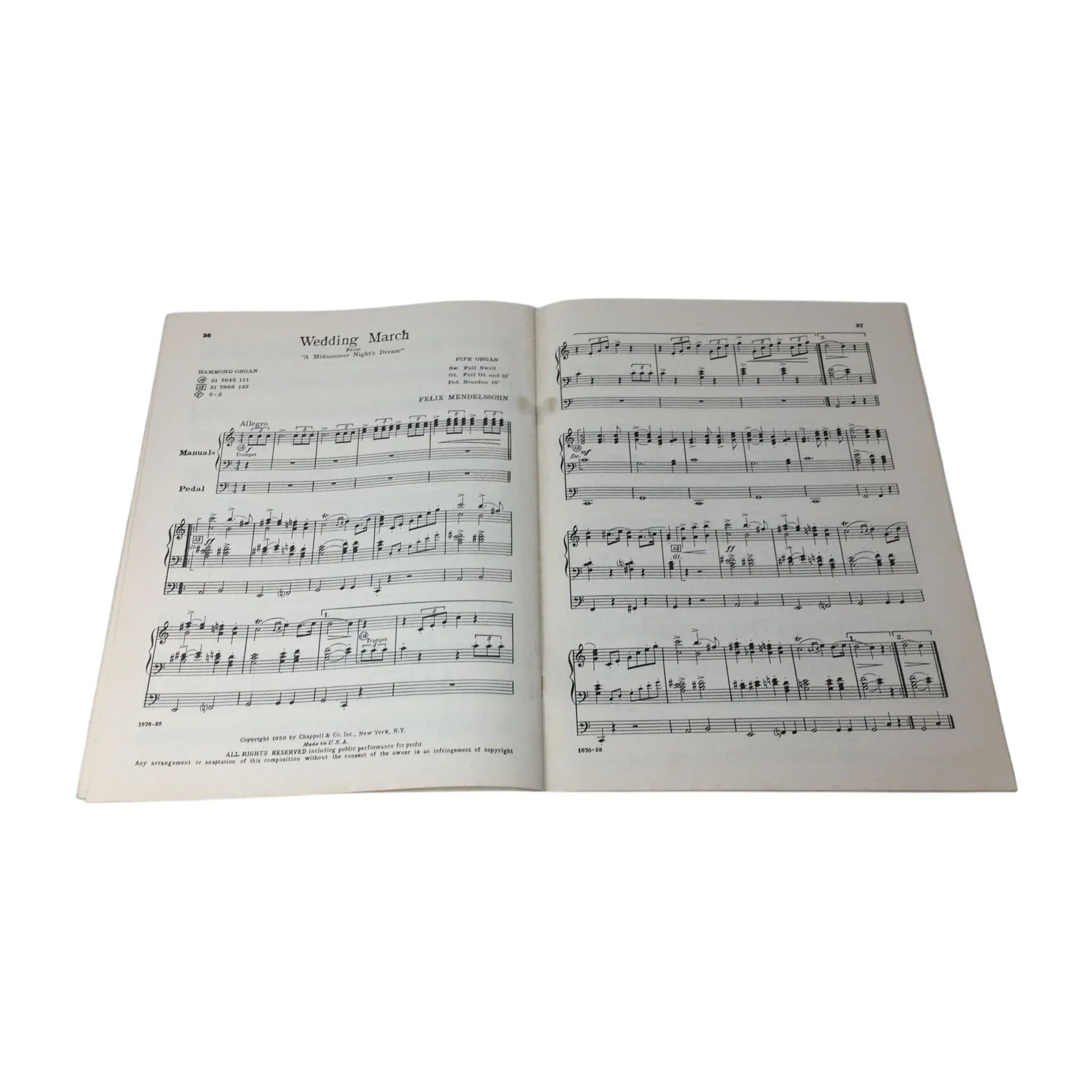 Vintage Sheet Music Book: ''A Bouquet Of Wedding Songs'' - A+ Stuff - sheet music - A+ Stuff