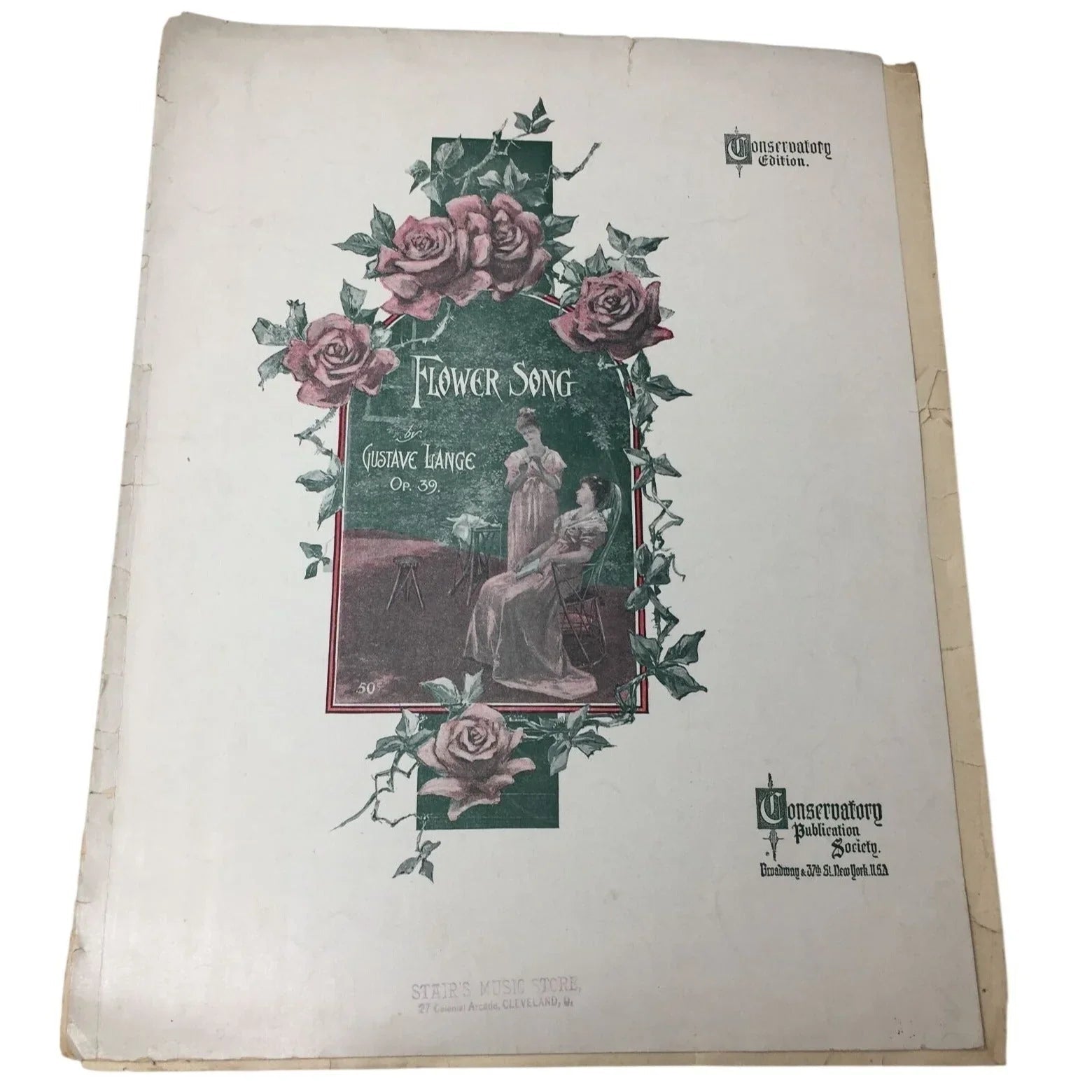Vintage Sheet Music Book - ''Flower song'' by Gustave Lange - A+ Stuff - SHEET MUSIC - A+ Stuff