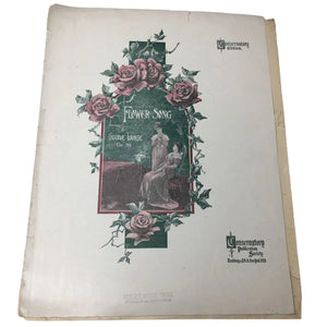 Vintage Sheet Music Book - ''Flower song'' by Gustave Lange