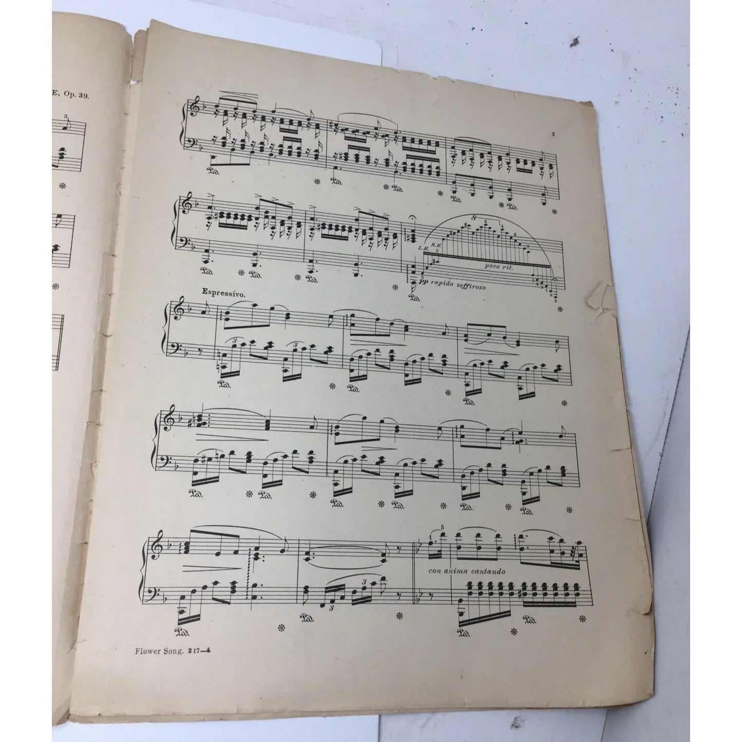 Vintage Sheet Music Book - ''Flower song'' by Gustave Lange - A+ Stuff - SHEET MUSIC - A+ Stuff