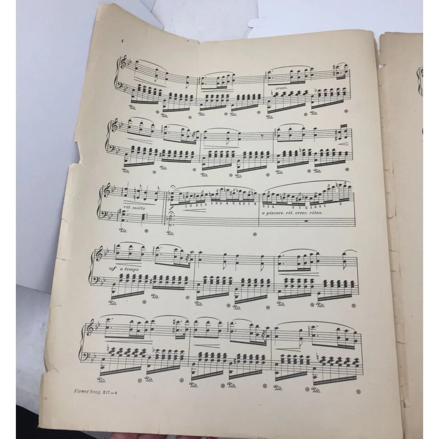 Vintage Sheet Music Book - ''Flower song'' by Gustave Lange - A+ Stuff - SHEET MUSIC - A+ Stuff