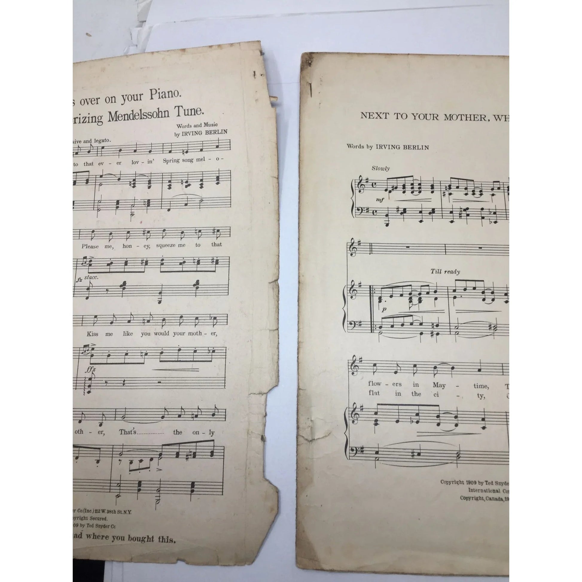 Vintage Sheet Music Book - ''Next To Your Mother Who Do You Love?'' - A+ Stuff - SHEET MUSIC - A+ Stuff