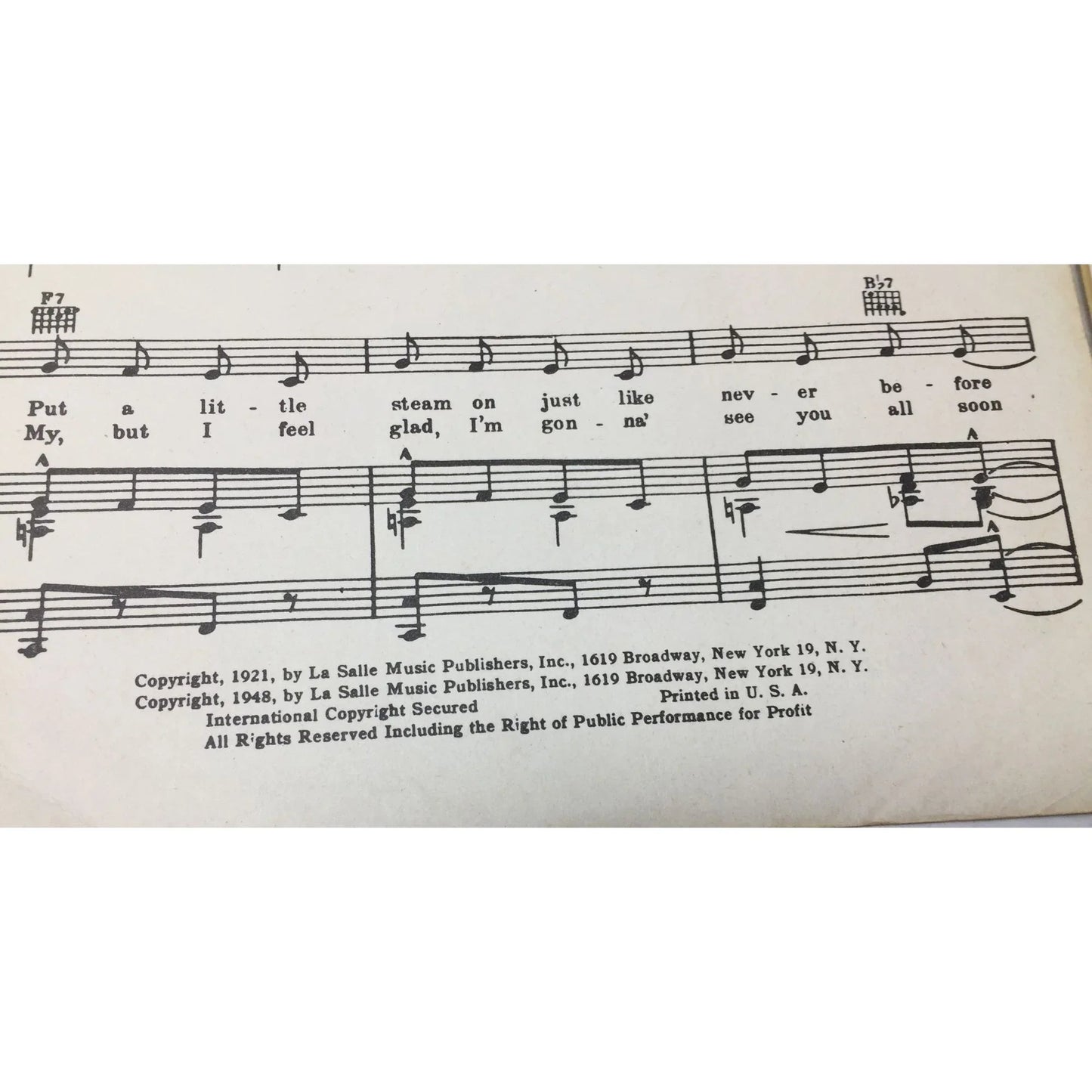 Vintage Sheet Music ''Down Yonder'' L Wolfe Gilbert - A+ Stuff - sheet music - A+ Stuff