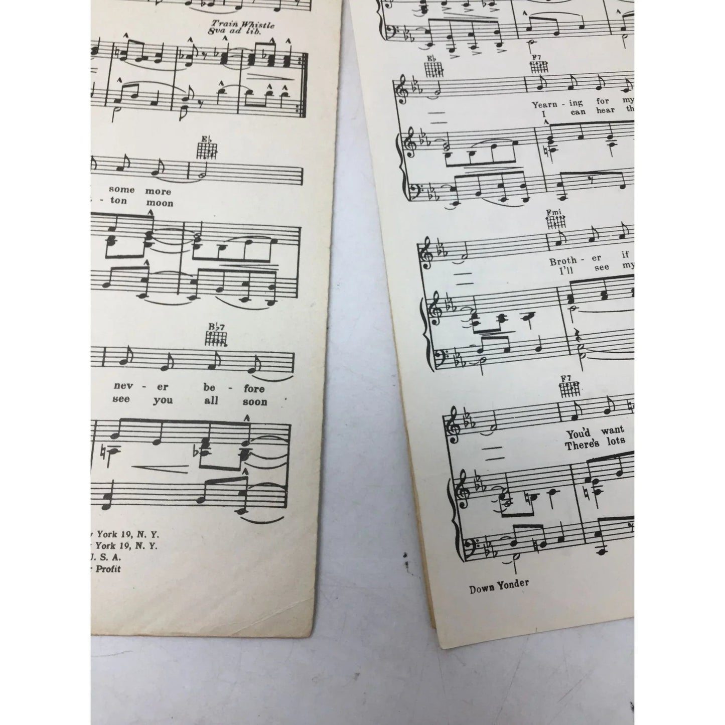 Vintage Sheet Music ''Down Yonder'' L Wolfe Gilbert - A+ Stuff - sheet music - A+ Stuff