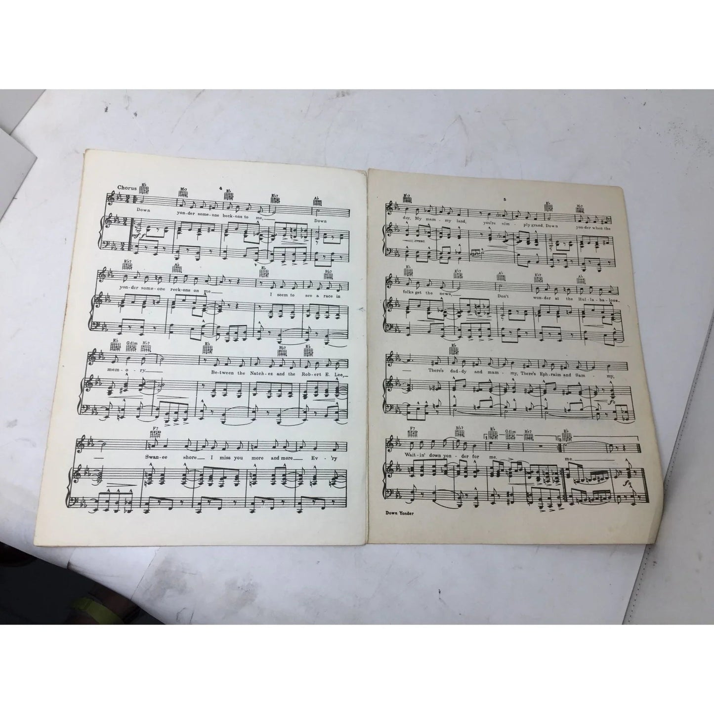 Vintage Sheet Music ''Down Yonder'' L Wolfe Gilbert - A+ Stuff - sheet music - A+ Stuff