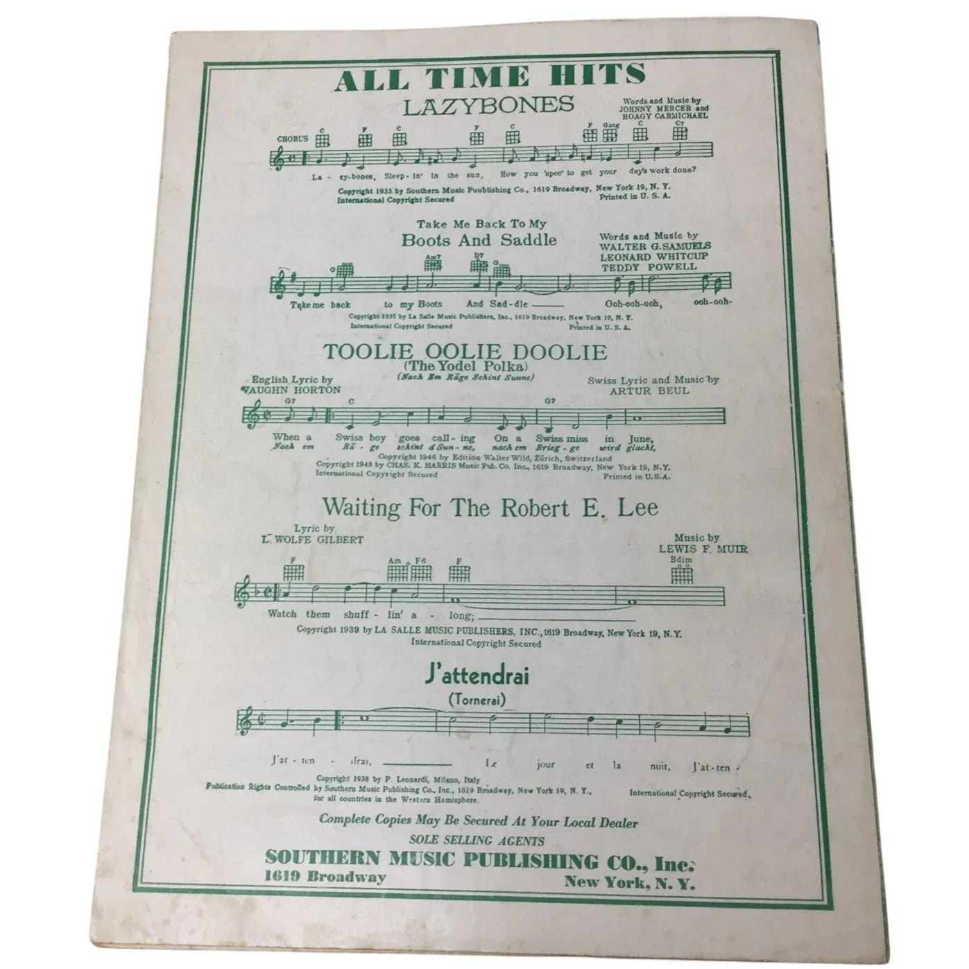 Vintage Sheet Music ''Down Yonder'' L Wolfe Gilbert - A+ Stuff - sheet music - A+ Stuff