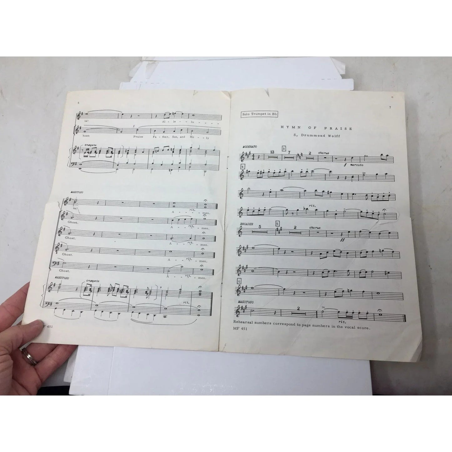 Vintage sheet music for "Hymn of Praise" by S. Drummond Wolff - A+ Stuff - SHEET MUSIC - A+ Stuff