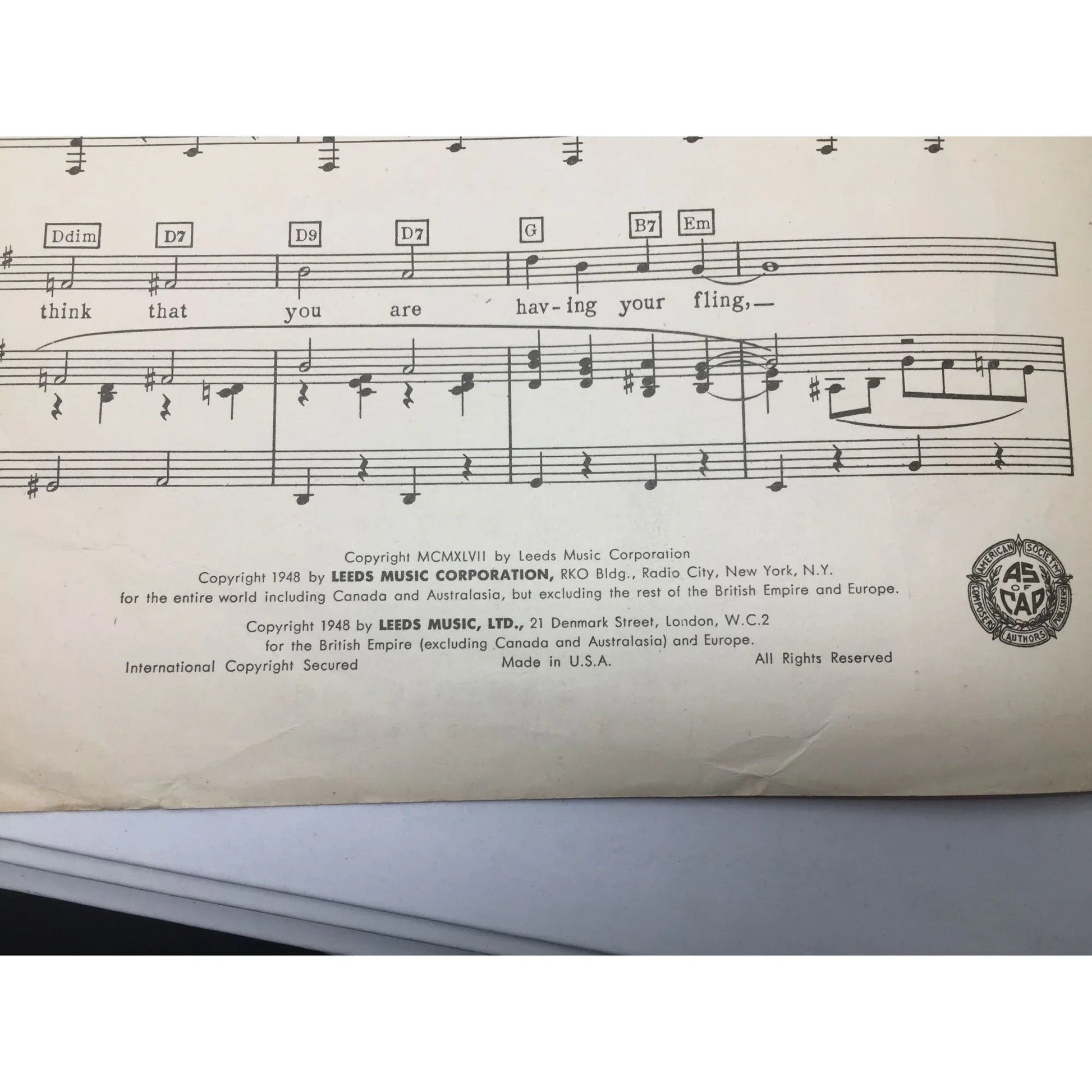 Vintage Sheet Music ''Heartbreaker'' by Morty Berk, Frank Capano, Max C Freedman - A+ Stuff - SHEET MUSIC - A+ Stuff