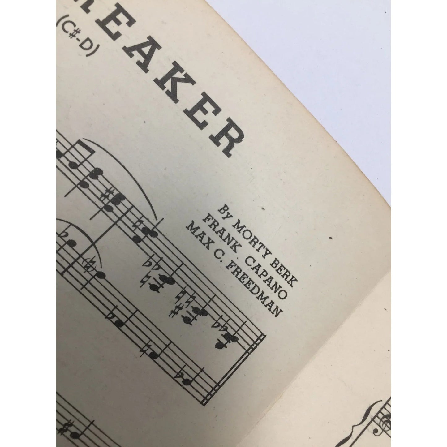 Vintage Sheet Music ''Heartbreaker'' by Morty Berk, Frank Capano, Max C Freedman - A+ Stuff - SHEET MUSIC - A+ Stuff