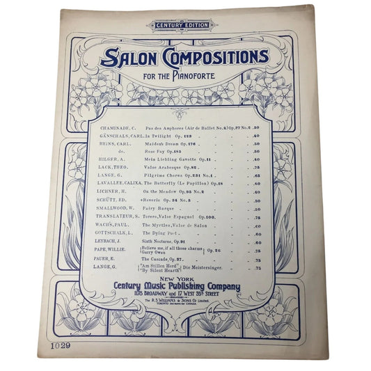 Vintage Sheet Music Salon Compositions for the Pianoforte - A+ Stuff - SHEET MUSIC - A+ Stuff