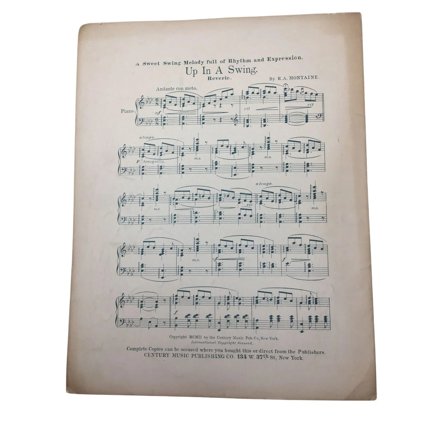 Vintage Sheet Music Salon Compositions for the Pianoforte (Century edition) - A+ Stuff - SHEET MUSIC - A+ Stuff