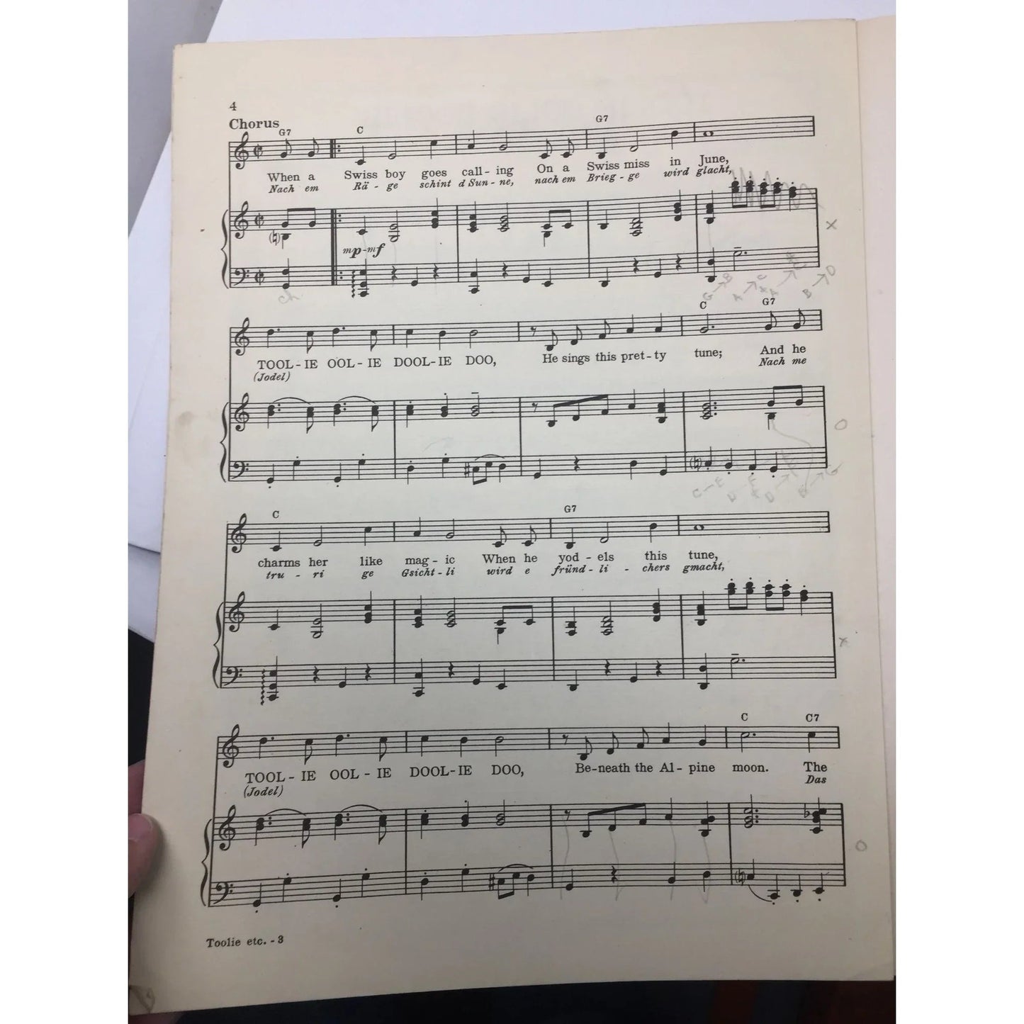 Vintage Sheet Music - ''Toolie Oolie Doolie'' (The Yodel Polka) - A+ Stuff - SHEET MUSIC - A+ Stuff